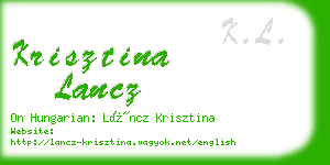 krisztina lancz business card